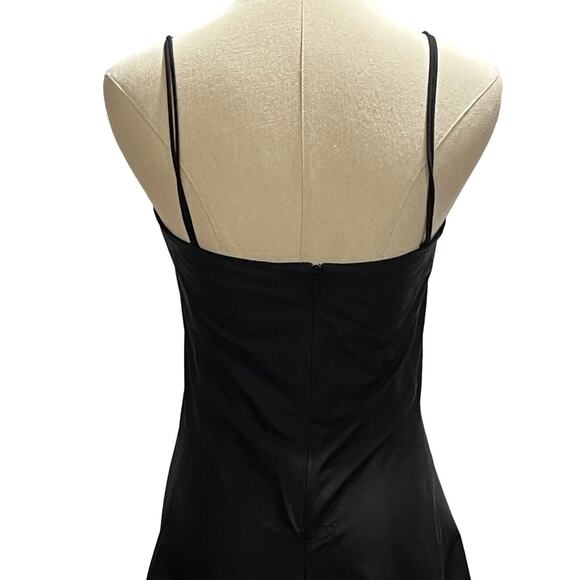 3.1 PHILLIP LIM Spaghetti Straps Hourglass Midi Dress Pockets Black Sz 6 - Picture 5 of 9